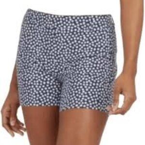 SPANX Women's 6" Sunshine Pull On Stretch Shorts Navy Dot‎ MEDIUM